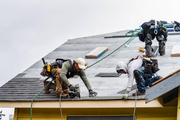 Professional Roofing technician working in Eureka, CA